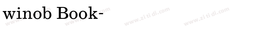 winob Book字体转换 winob Book字体转换